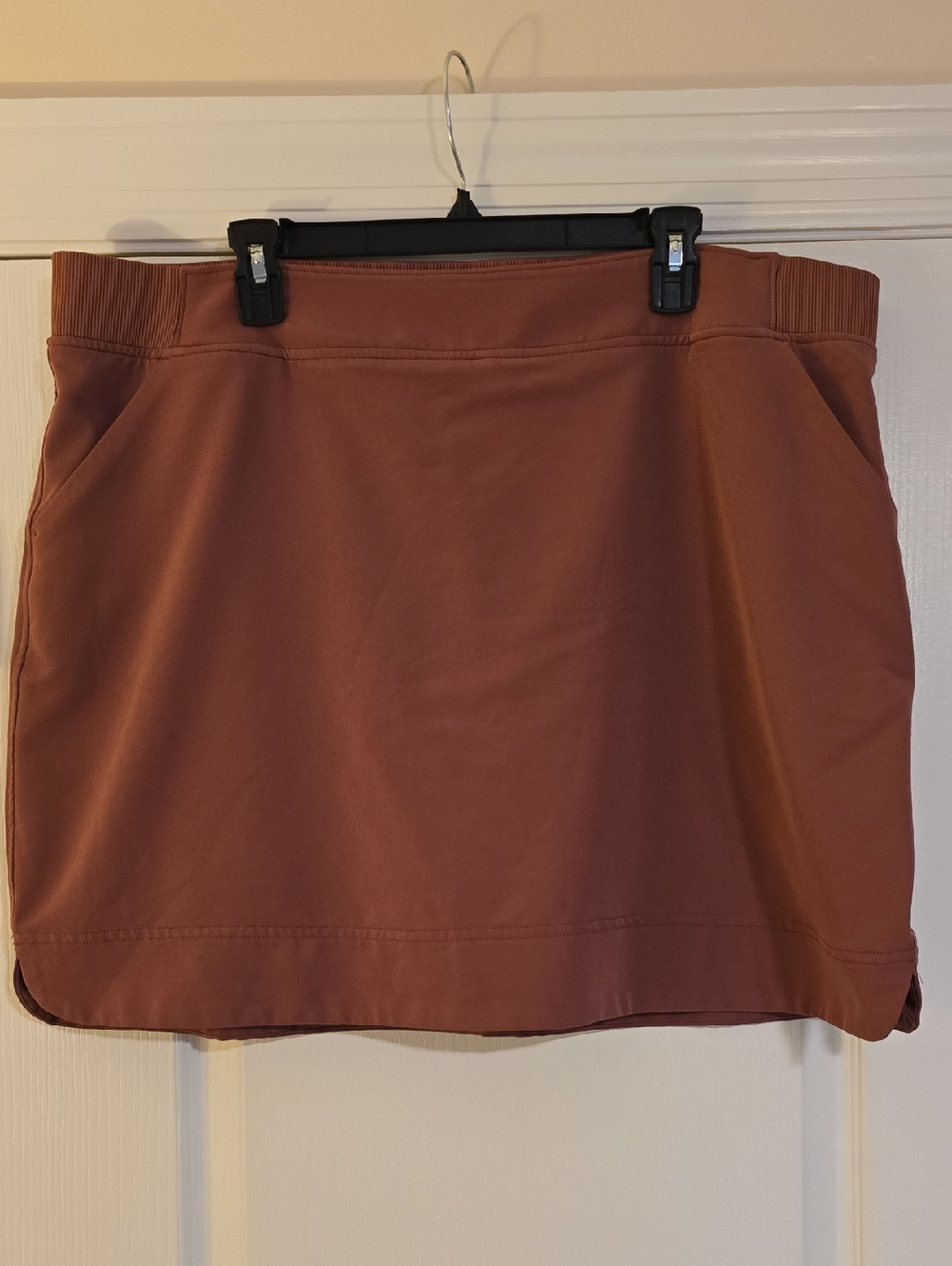Stretch A-Line Mini Skort in Dusty Rose